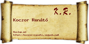 Koczor Renátó névjegykártya
