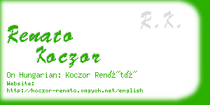 renato koczor business card